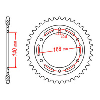 MTX 003 Steel Rear Sprocket #525 (47T) (11-BM6-47) (10.5mm)47 Tooth