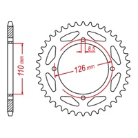 MTX 1466 Steel Rear Sprocket #428 (47T) (11-1466-47)47 Tooth