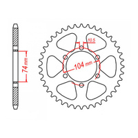 MTX 481 Steel Rear Sprocket #530 (43T) (11-165-43)43 Tooth