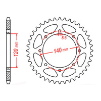 MTX 487 Steel Rear Sprocket #520 (42T) (11-186-42)42 Tooth