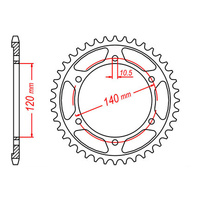 MTX 499 Steel Rear Sprocket #530 (48T) (11-ZZR-48)48 Tooth