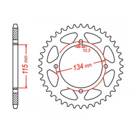 MTX 718 Steel Rear Sprocket #530 (48T) (11-718-48)48 Tooth