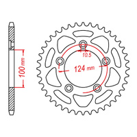 MTX 746 Steel Rear Sprocket #520 (44T) (11-746-44)44 Tooth