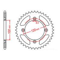 MTX 798 Steel Rear Sprocket #428 (44T) (11-209-44)44 Tooth