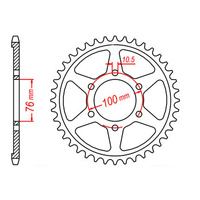 MTX 816 Steel Rear Sprocket #530 (46T) (11-476-46)46 Tooth