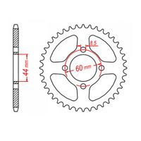 MTX 832 Steel Rear Sprocket #420 (41T) (11-492-41)41 Tooth