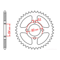 MTX 834 Steel Rear Sprocket #420 (48T) (11-2U2-48)48 Tooth