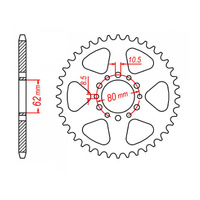 MTX 845 Steel Rear Sprocket #520 (51T) (11-3Y1-51)51 Tooth