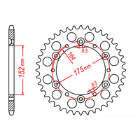 MTX 853 Steel Rear Sprocket #520 (41T) (11-2H0-41)41 Tooth