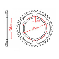 MTX 865 Steel Rear Sprocket #530 (38T) (11-1A1-38)38 Tooth