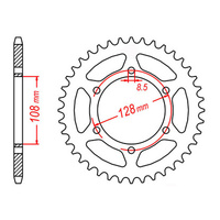 MTX 804 Steel Rear Sprocket #428 (53T) (11-487-53)53 Tooth