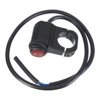 WHITES 12V ROCKER SWITCH ON-OFF RED WATERPROOF H-BAR MOUNT