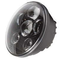 WHITES LED HEADLIGHT INSERT 5 3/4" with H4 Plug , e-mark