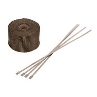 WHITES EXHAUST WRAP -GOLD 50MM x 5M 700C - WITH 4 S/S TIES
