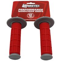WHITES MX HALF WAFFLE GRIP 1 GRY/RED