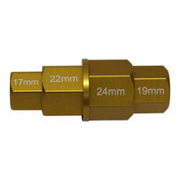 WHITES 4 IN 1 HEX AXLE TOOL ALU GOLD -17/19/22/24mm