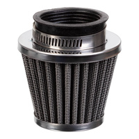 WHITES POD TYPE POWER FILTER - CHROME END CAP - 42MM I.D