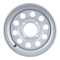 Whites ATV/UTV Steel Rim 14x8 Can-Am Rear 4/137 +32.7 - Silver