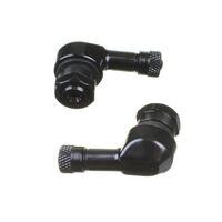 WHITES 90 DEGREE ALLOY VALVE 11.3MM - BLK (PAIR)