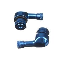 WHITES 90 DEGREE ALLOY VALVE 11.3MM - BLU (PAIR)