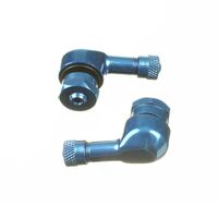 WHITES 90 DEGREE ALLOY VALVE 8.3MM - BLU (PAIR)