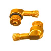 WHITES 90 DEGREE ALLOY VALVE 8.3MM - GLD (PAIR)