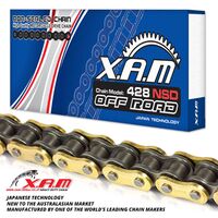CHAIN XAM 428NSD GLD/BLK X 120 NON SEALED