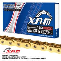 CHAIN XAM 428NSD GLD/BLK X 130 NON SEALED