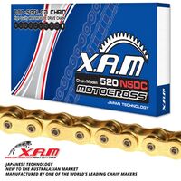 CHAIN XAM 520NSDC GOLD/GOLD X 104 NON SEALED CHROMIZED