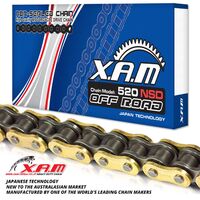CHAIN XAM 520NSD GLD/BLK X 114 NON SEALED DIRT