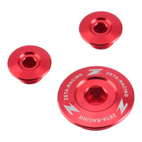 Zeta Engine Plugs - Honda CRF250R 04-09 / CRF250X 04-17 - Red