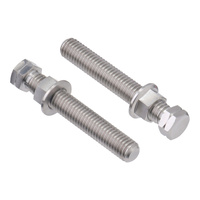 Zeta GR5 Titanium Chain Adjuster Bolt/Nut Set M8 × 50 mm (2 Pieces)